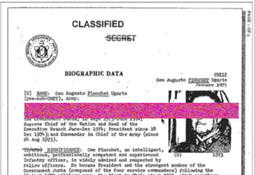 Document with redaction band